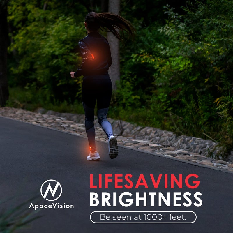 Apace Vision ضوء أمان LED (عبوة 2) - أضواء ستروب/جري قابلة للتثبيت للعدائين، الكلاب، الدراجات، المشي، القوارب، الكاياك، عربات الأطفال والمزيد - ملحقات عالية الوضوح لمعداتك العاكسة، الدراجة - Image 3